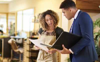 Small business owner in meeting