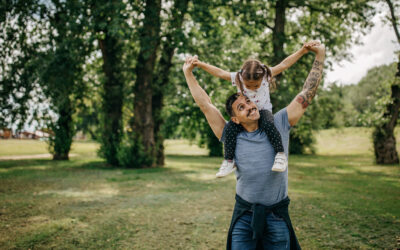 Father and daughter at the park