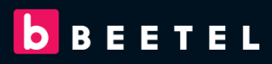 Beetel logo black background